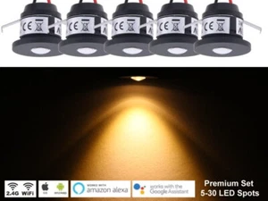 Premium LED Sternenhimmel 5-30 Spots IP65 Fernbedienung Dimmer Einbauspots Alu - Picture 1 of 9
