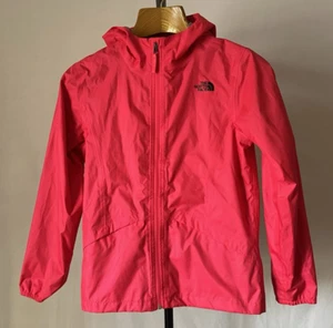 The North Face Dryvent Girls Pink Hooded Full Zip Rain Jacket Youth Size XL - Picture 1 of 11