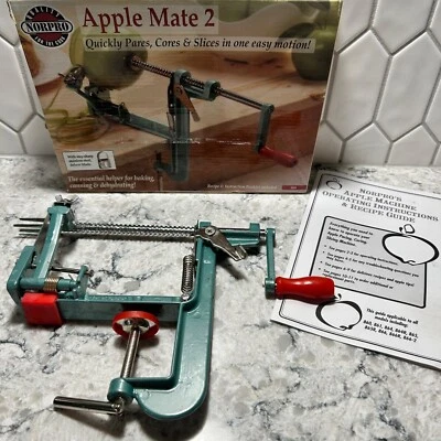 Norpro Apple Mate 2 Pieles Núcleos Pares Manzanas Patatas Usado En Caja Foto 1 de 4