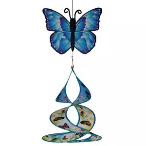 25"" MARIPOSA AZUL Impreso DÚO SPINNER Colgante Decoración de Jardín ITB-4809 - Imagen 1 de 1
