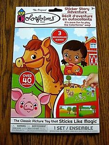 Farm Animals Large Colorforms Fun Pack game Sticker Story Adventure Play SET