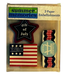 Summer Memories Patriotic Embellishments Dimensional Stick Scrapbooking & Crafts - Picture 1 of 1