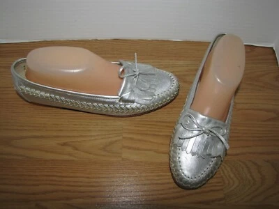 Mocasines Bass 'Ferrari' metálicos plateados - 8,5 M - Como nuevos Foto 1 de 4