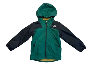 THE NORTH FACE Green/Black DRYVENT FLEECE-LINED JACKET Rain Ski Hike Kid YOUTH 5 - Picture 1 of 8