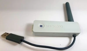 OFFICIAL XBOX 360 Wireless Networking Adapter Internet WIFI (White/Grey) TESTED! - Picture 1 of 2