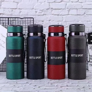 35oz/1000ml Matte Finish Thermal Steel Water Bottle Hot/Cold Drink Travel Flask - Picture 1 of 11