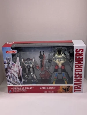 Transformers Silver Knight Optimus Prime & Grimlock Target Exclusive (2014) NIB  - Image 1 of 4