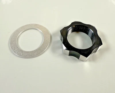 Steering Stem Nut Washer Ride Engineering Black Kawasaki KX 125 250 450 F X SR - Image 1 of 4