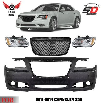 Front Bumper Cover Paintable & Grille Assembly For 2011-2014 Chrysler 300 - Image 1 of 4