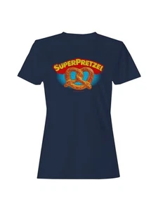 Officially Licensed Super Pretzel Vintage Logo Design Women's T-shirt - Picture 1 of 12