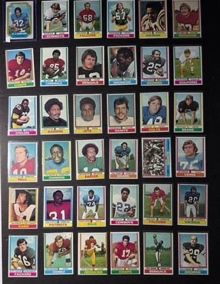 1974 年 Topps 足球全套 (528) Staubach Bradshaw Unitas 辛普森名人堂 — 第 1/4 张图片