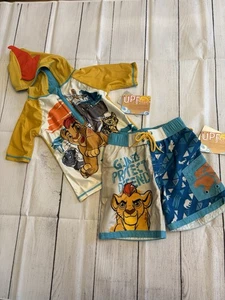 Disney Store Lion Guard Rash Guard And Swim Trunks Set Boy Size 4 NWT - Picture 1 of 6