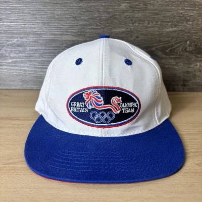 Vintage Great Britain Olympic Team Hat Cap Snap Back Olympics Adidas Mens 90s - Image 1 of 4