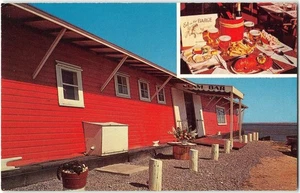 THE SEAFOOD BARGE Southold, New York LONG ISLAND Lobster 1960s Vintage Postcard - Picture 1 of 2