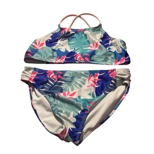 Wonder Nation Girls Tankini Multicolor Two Piece Swimwear Size XL 14/16 - Picture 1 of 3