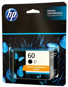 HP 60 Black Original Genuine Ink Cartridge, CC64OWN/140 - Picture 1 of 5
