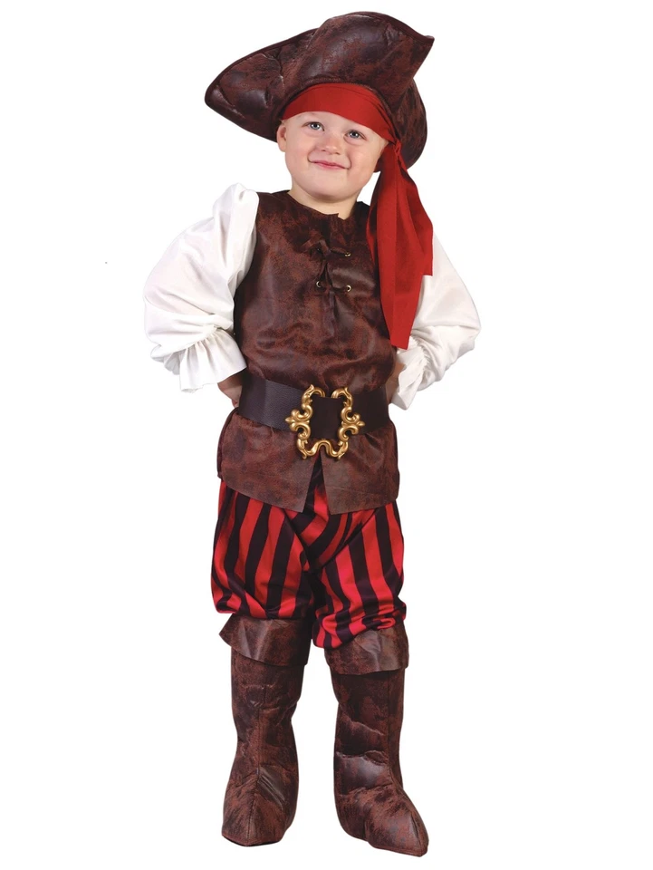 High Sea Buccaneer Pirate of Caribbean Captain Toddler Boys Costume 3T-4T - Image 1 of 1