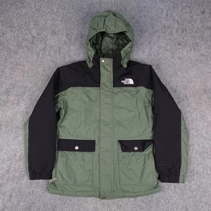 The North Face Jacket Youth Medium 10/12 Green Black DryVent 550 Down Coat Boys - Picture 1 of 13