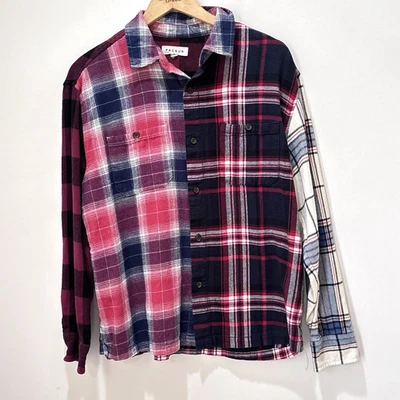 Camisa de franela a cuadros mixta Pacsun para hombre talla pequeña G49 Foto 1 de 4