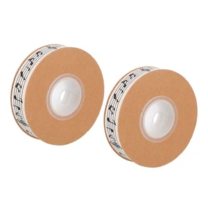  2 Rolls Music Note Ribbon: 10m Music Note Cotton Ribbon For Party And Festival - Picture 1 of 12