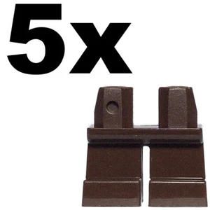 NEW LEGO - Figure Legs - Short - plain Brown Dark x 5 - GENUINE LEGO Pants - Picture 1 of 3