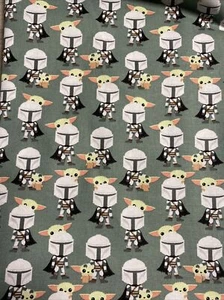 Das Kind Baby Yoda Disney Neu FQ Mandalorianischer Baumwollstoff 18”X21” Selten - Bild 1 von 2