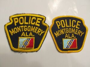 Alabama Montgomery Police Patch Set Left Old Loom Cheese Cloth Diff