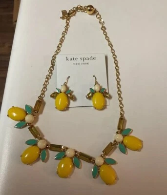 Kate Spade NEW YORK PUCKER UP  NECKLACE  AND EARRINGS SET BRAND NEW BEAUTIFUL - Image 1 of 4