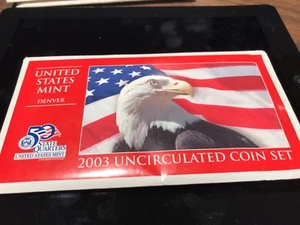 TWO- 2003 UNCIRCULATED COIN SETS FROM PHILADELPHIA & DENVER MINTS - Picture 1 of 12