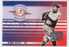2003 (YANKEES) Donruss Signature Team Trademarks Decade #3 Babe Ruth /10