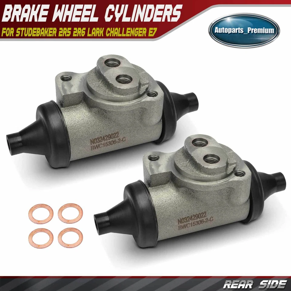 2x Cilindro de rueda de freno de tambor trasero para Studebaker 2R5 2R6 Lark Hawk Bore 1,375 pulgadas Foto 1 de 4
