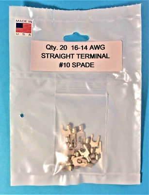 Qty. 20 NOS Premium Snap Spade ended 16-14 AWG Wire Terminal Plated Copper - Image 1 of 4