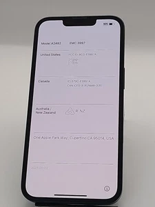 Apple iPhone 13 - 128GB - Black (Metro) A2482 ~60128 - Afbeelding 1 van 3
