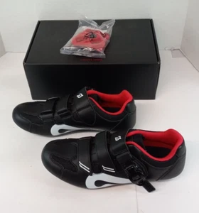 Peloton Cycling Shoes Women's EU 39 (US 8) Hook & Loop Closure Black & White NIB - Picture 1 of 17