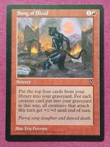Magic The Gathering VISIONS SONG OF BLOOD red card MTG - Picture 1 of 2