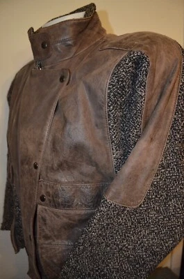 Abrigo Chaqueta Winlit Cuero Carga Montaña Tweed City Mod Resistente M/L De Colección Años 80 90 Foto 1 de 4