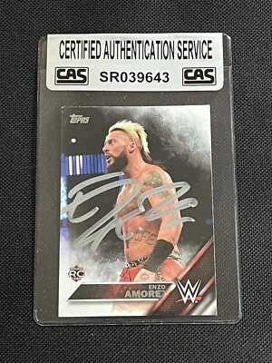 ENZO AMORE 2016 TOPPS WWE ROOKIE SIGNED AUTOGRAPHED CARD CAS AUTHENTIC - Image 1 of 2