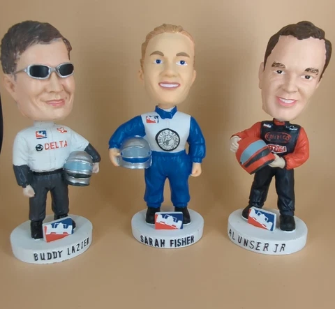 Buddy Lazier Sarah Fisher Al Unser Jr Indy Racing League Bobblehead Lot Cover