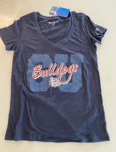 Champion College Gonzaga Bulldogs University WOMENS V-Neck Tee Navy XS - Picture 1 of 3