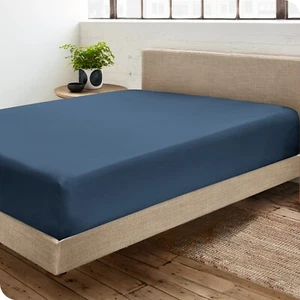 Bare Home Organic Cotton Sateen Fitted Sheet - Smooth Sateen Weave - Picture 1 of 106