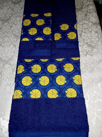 Golden State Warriors 3pc Towel Set Handmade  Great Gift!!! Cover