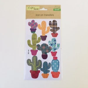 Iron on Transfers fabric Cactus Sticker Crafter's Square Sew On Sticker St-12 - Picture 1 of 6
