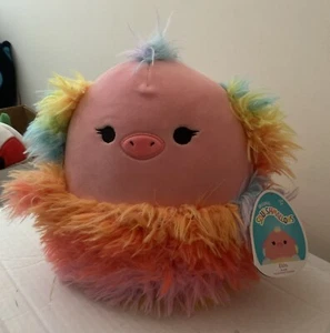 Squishmallows 8” ELDA the EMU Bird Fluffy Fuzzy Rainbow Plush - Picture 1 of 8