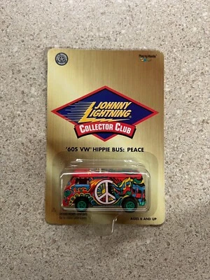 Johnny Lightning 2001 Collectors Club 60’s VW Hippie Peace Bus Diecast New - Image 1 of 2
