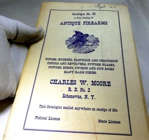 Antiques Firearms Catalogue No 32 Charles W. Moore Rifles Muskets Flinlock pisto - Picture 1 of 11