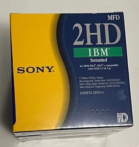 SONY 1.44MB diskettes (2HD 3.5” floppy disk), 10pc NEW in box - Photo 1/4