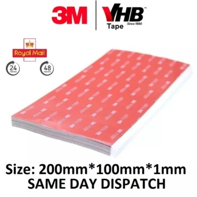 3M™ VHB™ Double Sided Tape Very Strong Self Adhesive Heavy Duty Sticky Pads VHB
