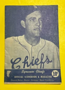 1946 Syracuse Chiefs v Toronto Maple Leafs Scorebook ~AAA Minor League ~UNSCORED - Picture 1 of 15