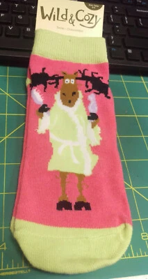 Calcetines cómicos alce - tallas para adultos 9-11 - calcetines antideslizantes - Mi pelo es un alce Foto 1 de 4