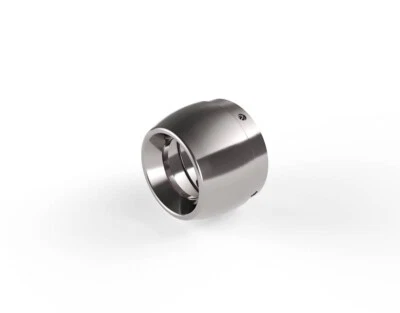 For Royal Enfield Meteor 350 Tapered Silencer Exhaust End Cap SS Silver - Image 1 of 4